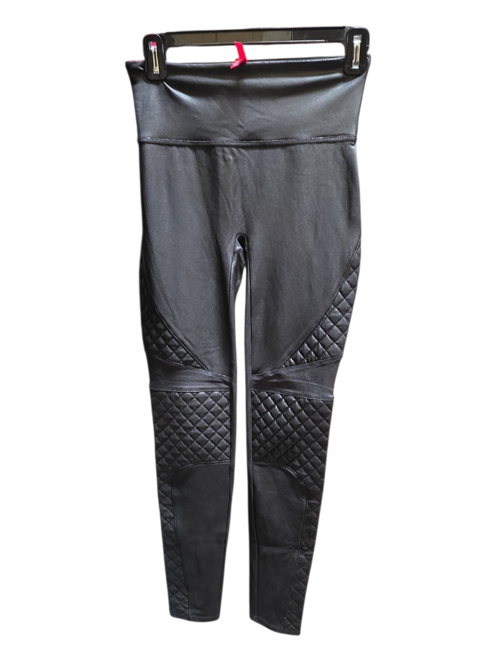 SPANX Black Faux Leather High-Waist Leggings
